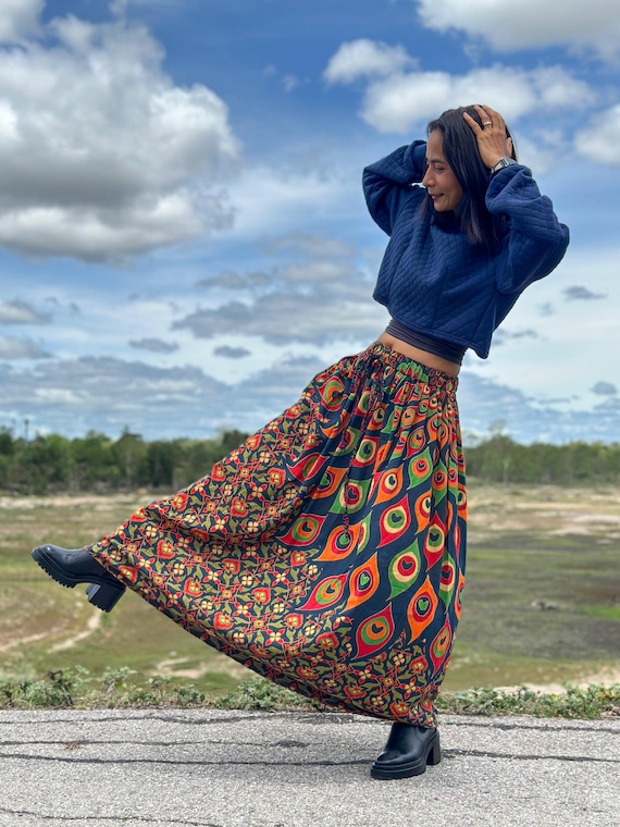 Mandala Maxi Skirt: Indian Cotton Boho Skirt With Pockets - Etsy Mandala Maxi Skirt: Indian Cotton Boho Skirt With Pockets - Etsy