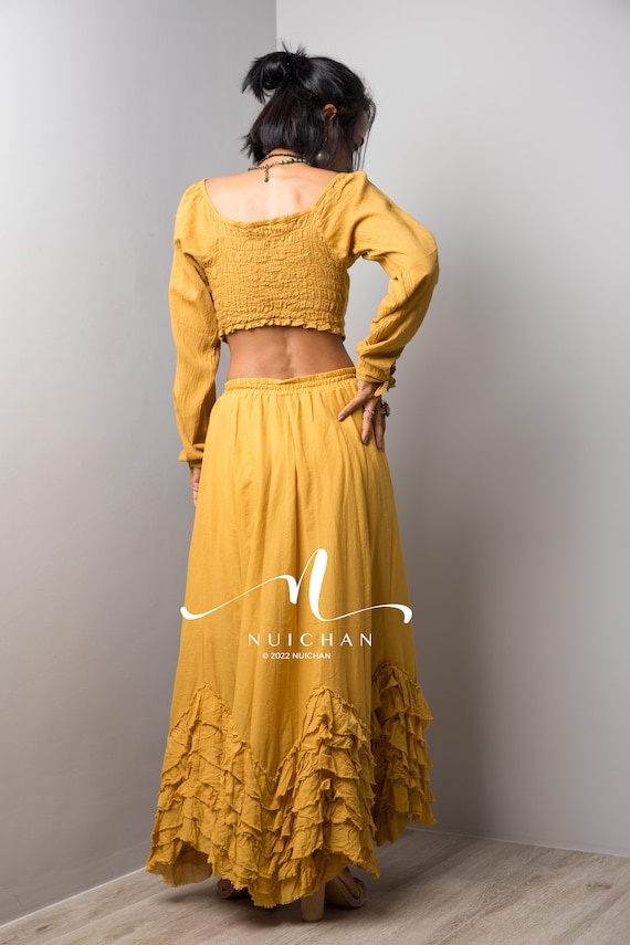 Mustard gypsy skirt outlet