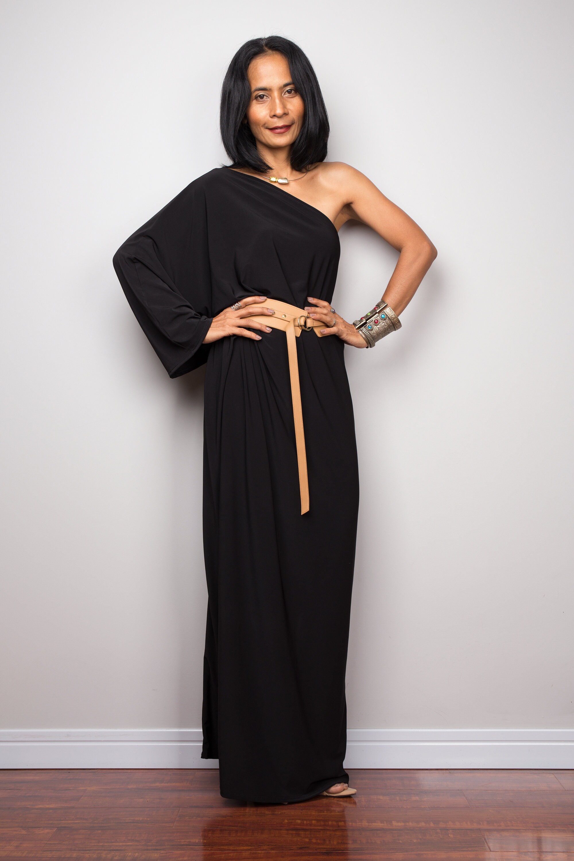 ASA/C KAFTAN DRESS ブラック 黒 ワンピース CITYSHOP ワンピース 「追加」ASA/C KAFTAN DRESS：ワンピース