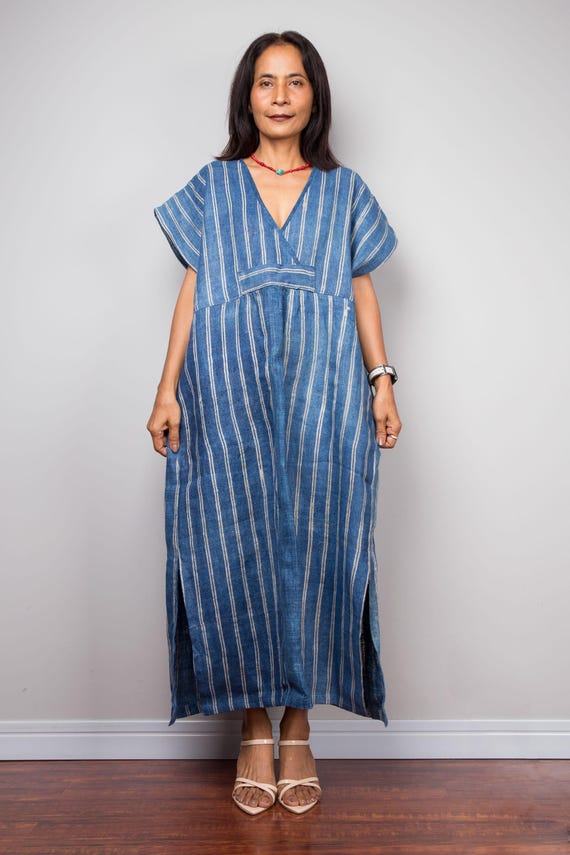 blue white striped summer dress Sail to Sable Navy & White Stripe Short Sleeve Fit & Flare Tunic Dress NAVY/WHITE Stripe / XS / SU2317 main image 0