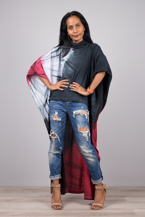 Tie Kaftan Top Tie Dye Tunic Top Tunic Short - Etsy UK