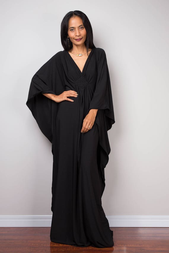 Black Kaftan Dress Caftan Maxi Dress ...