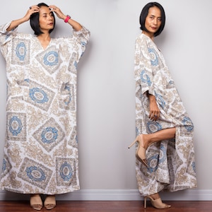 Kaftan | One size kaftan dress | Holiday Caftan | V neck dress | Summer party dress | Cocktail party kaftan | Beach wear
