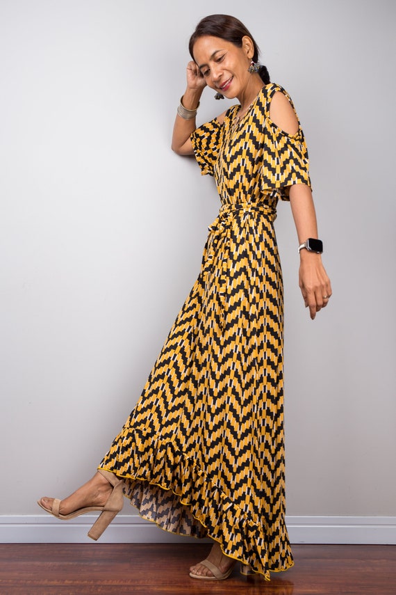 knee length dresses for ladies Summer Casual Loose Long Dress Strapless Strap Cold Shoulder Short Sle –  womenboutique main image 1