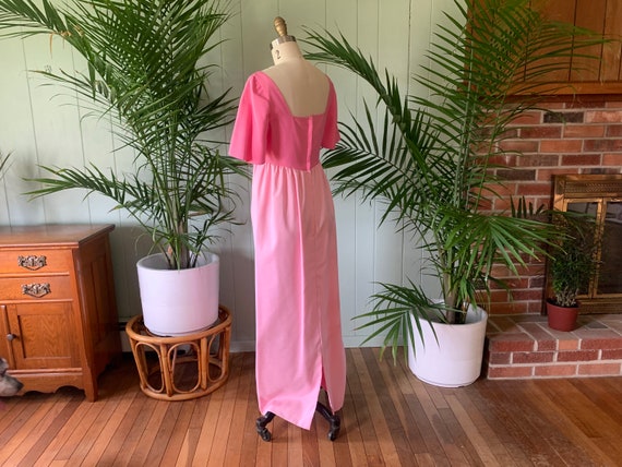 Vintage 1960s Pink Bridesmaid Dress Detachable Ta… - image 5