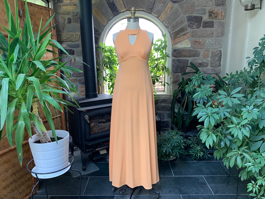 Vintage Hand Knit Peachy Dress main image 1
