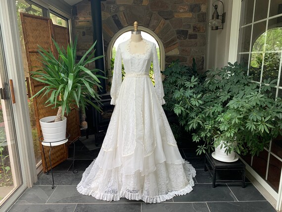 seventies wedding dress