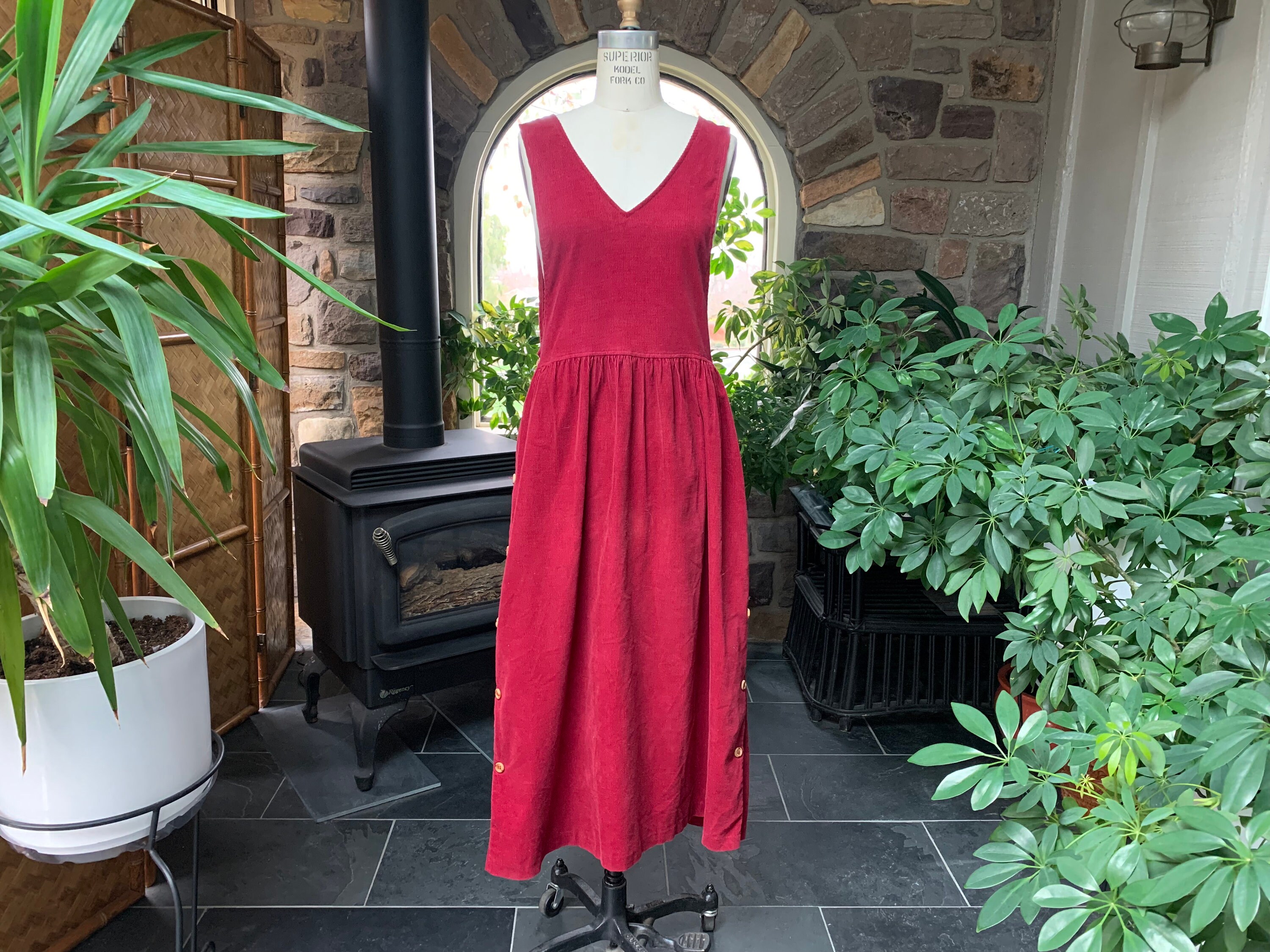 Corduroy jumper dress plus cheap size