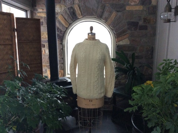 Vintage Irish Fisherman Wool Sweater Unisex, Fish