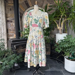 Floral Drop Waist Dress - Etsy