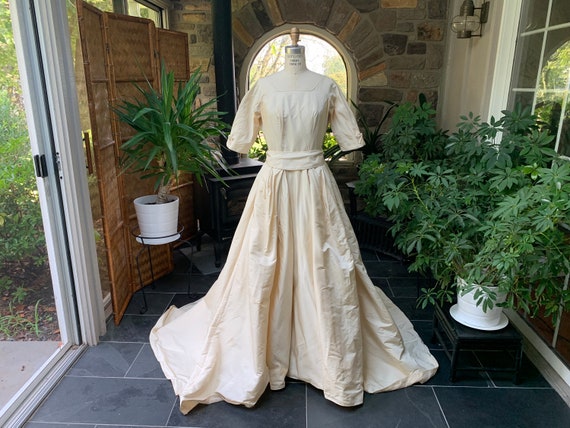 matte satin wedding dress