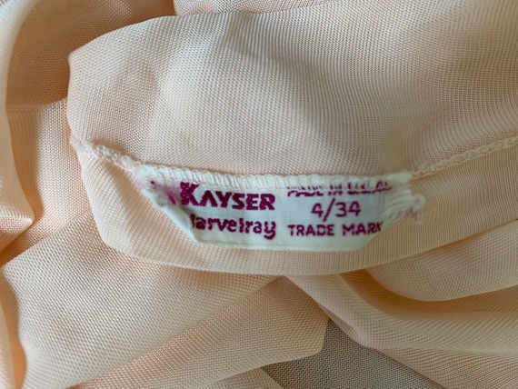 Antique 1920s Peach Rayon Camisole Kayser Marvelr… - image 10