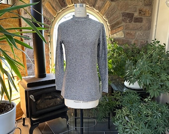 Top de manga larga de punto metalizado gris y plateado vintage de Reiss