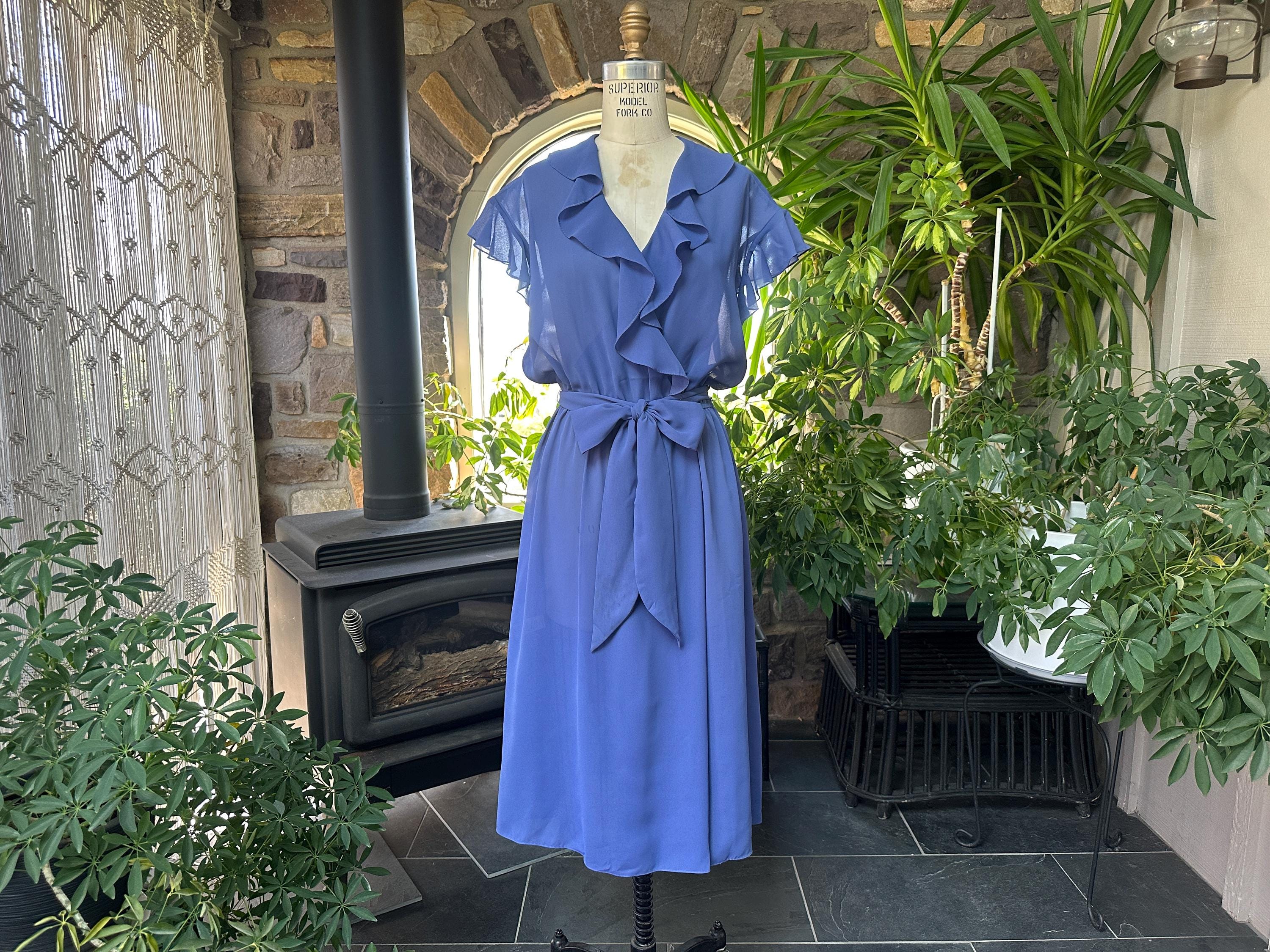 Cornflower Blue Dress Womens - Etsy