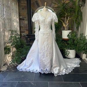 white dress 90s Beaded event:Bridesmaids