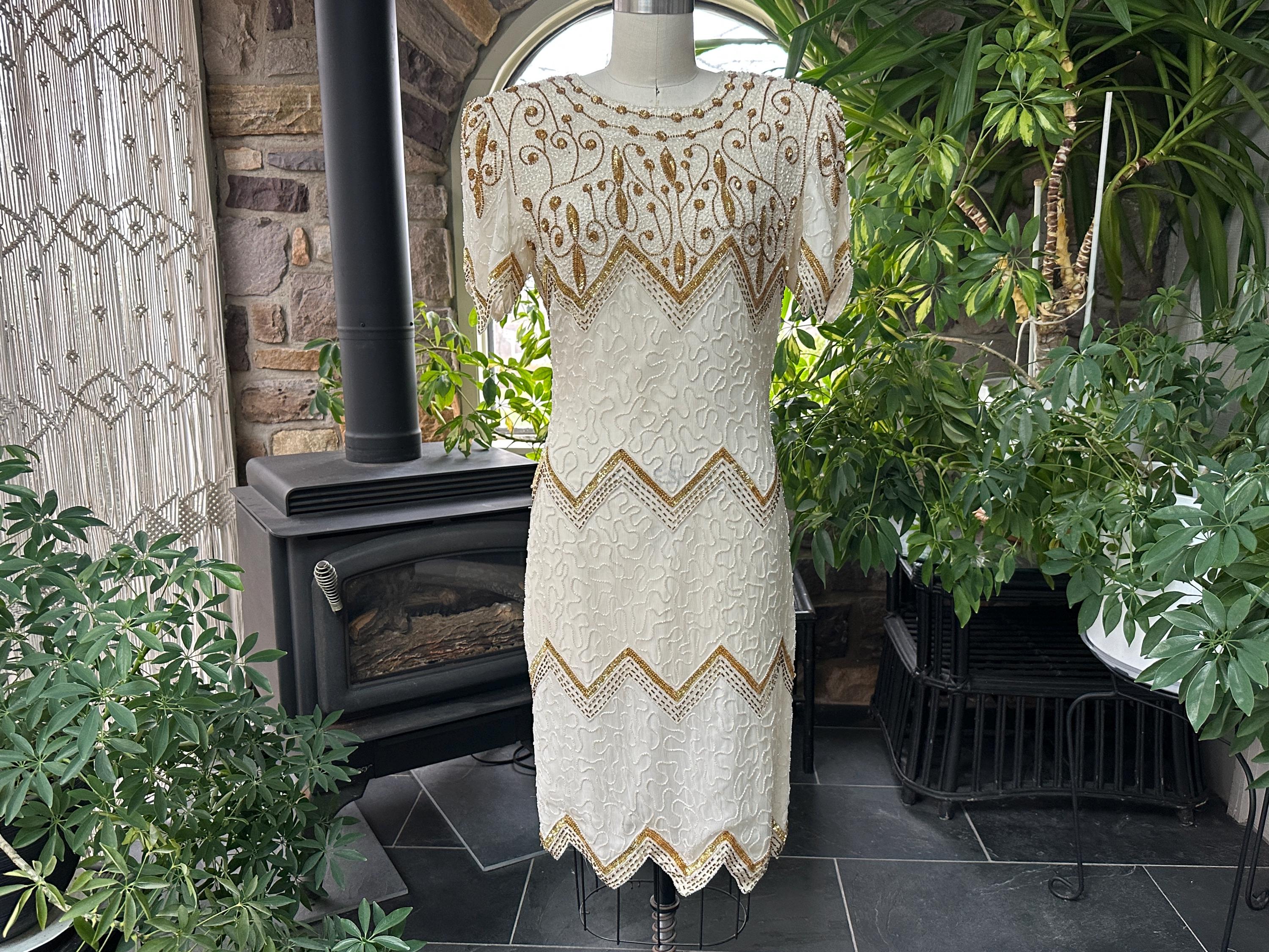 french connection gold sequin dress Fit and Flare Lace Crystals Necklace Wedding Dresses Open Back Bridal Gowns with Feather main image 0