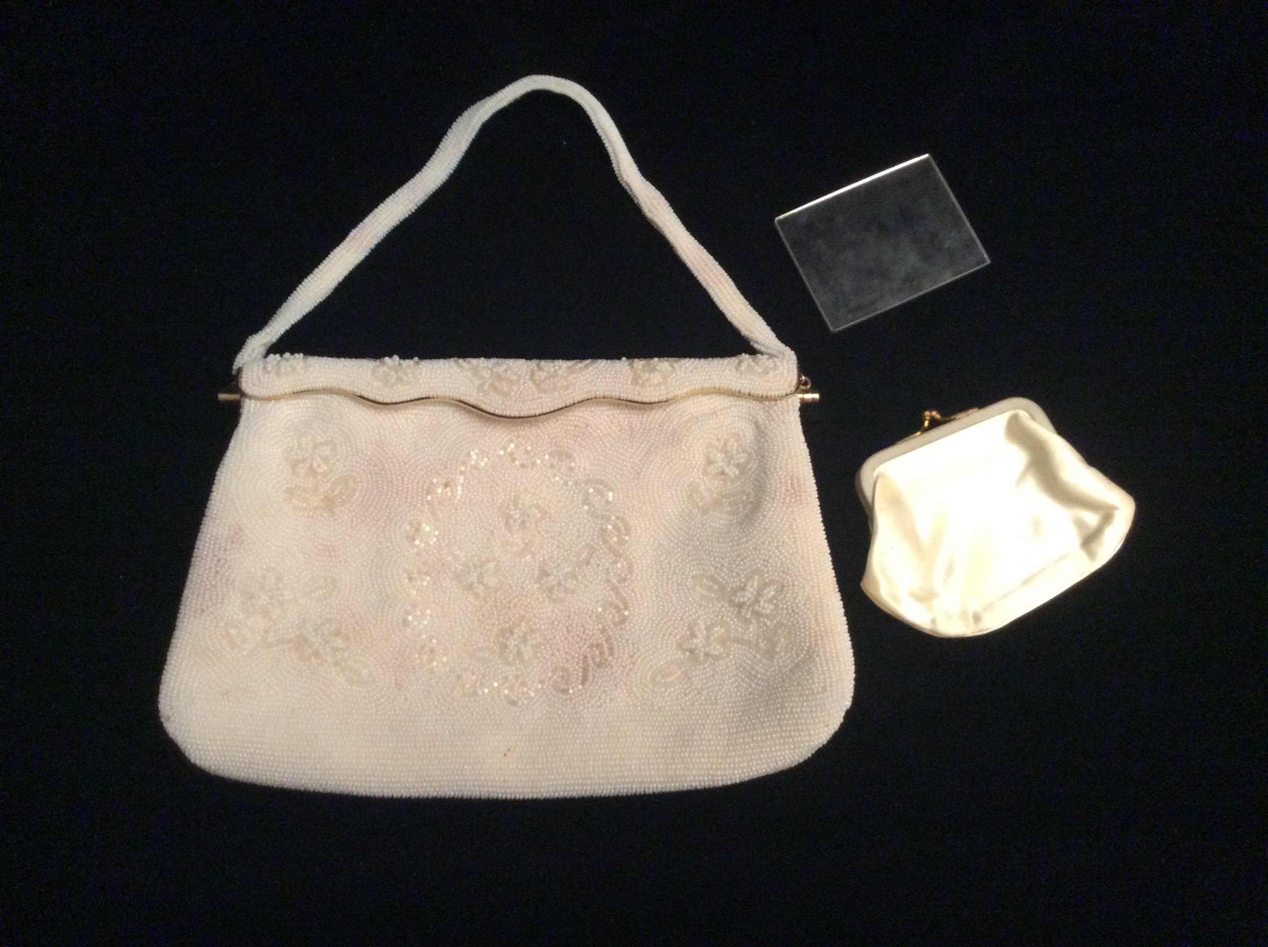 White store beaded clutch
