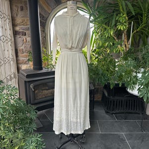 cotton 2 piece dress Double Layer Dress / Off White