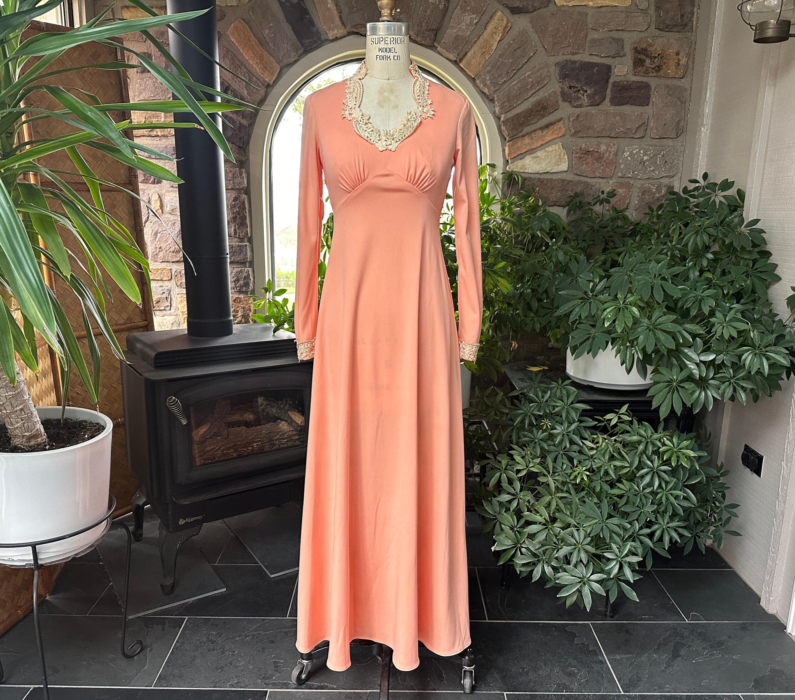 Apricot Maxi Dress - Etsy