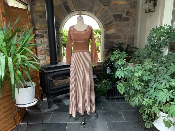 Vintage 1970s Wenjilli Metallic Copper and Silver
