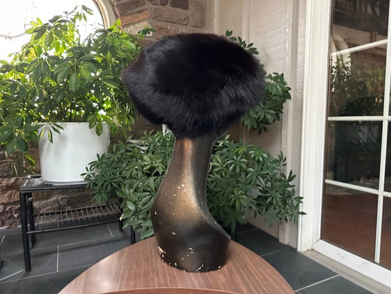 Vintage Dark Brown Fox Beret Style Hat A Boutique… - image 5