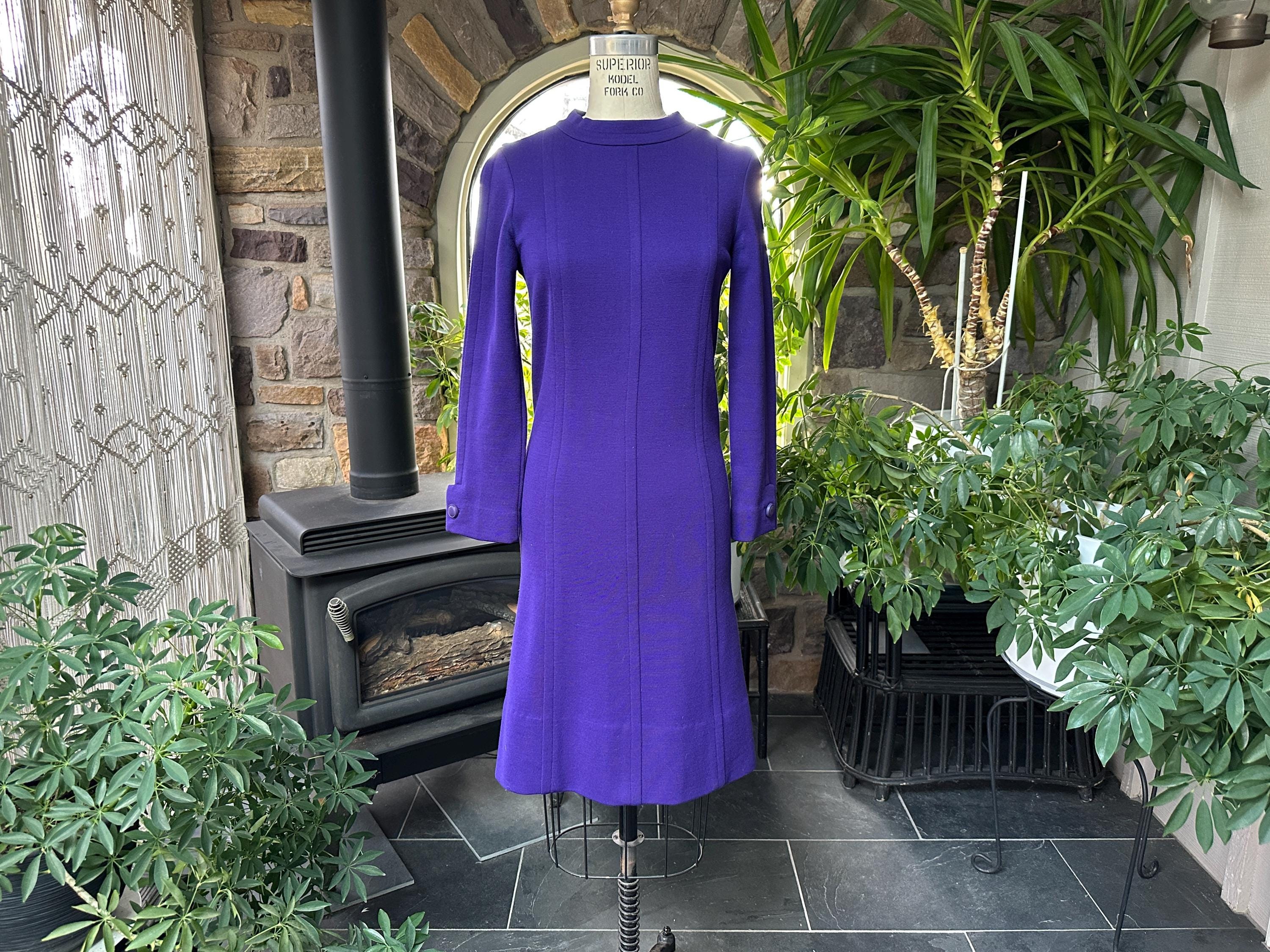 Purple Knee Length Dress - Etsy