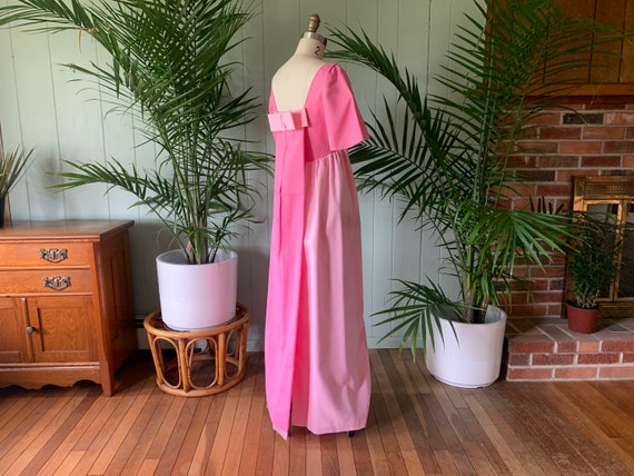 Vintage 1960s Pink Bridesmaid Dress Detachable Ta… - image 8