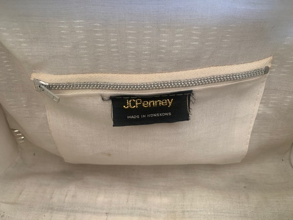 Vintage 1970s Summer White Wicker Handbag With Pink Accents Silver Coin J C Penney Made in Hong Kong Vintage Summer Purse Etsy