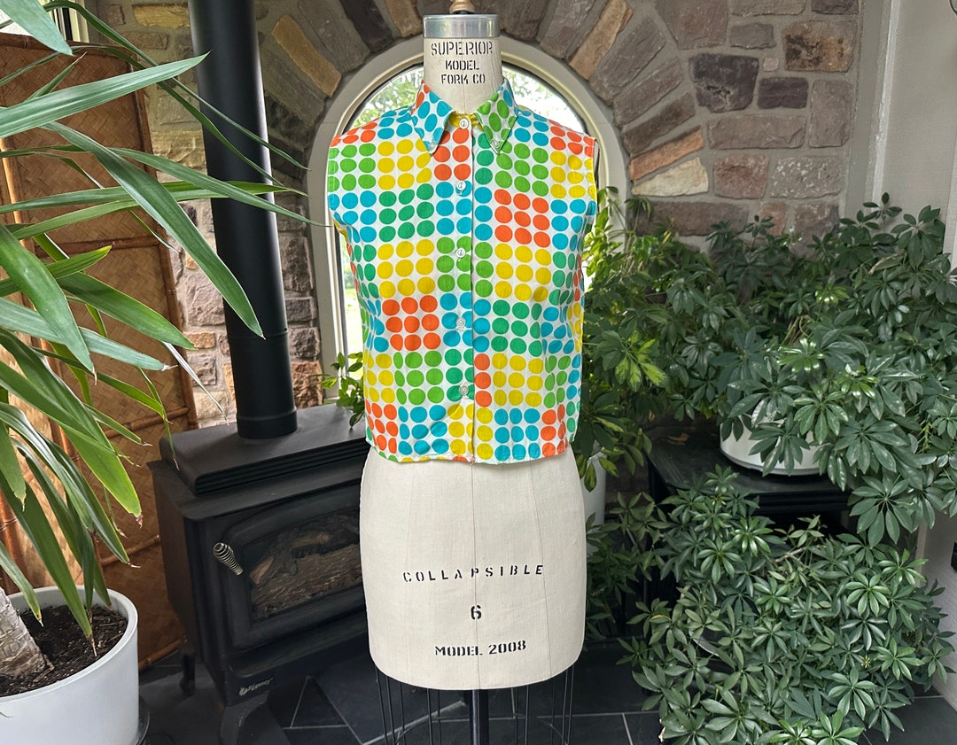 1960s color block top