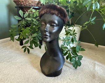 Vintage Brown Mink Cap Hat