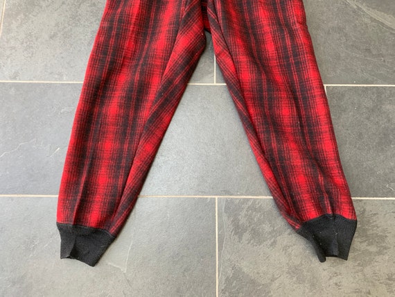 Vintage 1950s Woolrich Red Black Buffalo Plaid Hu… - image 5