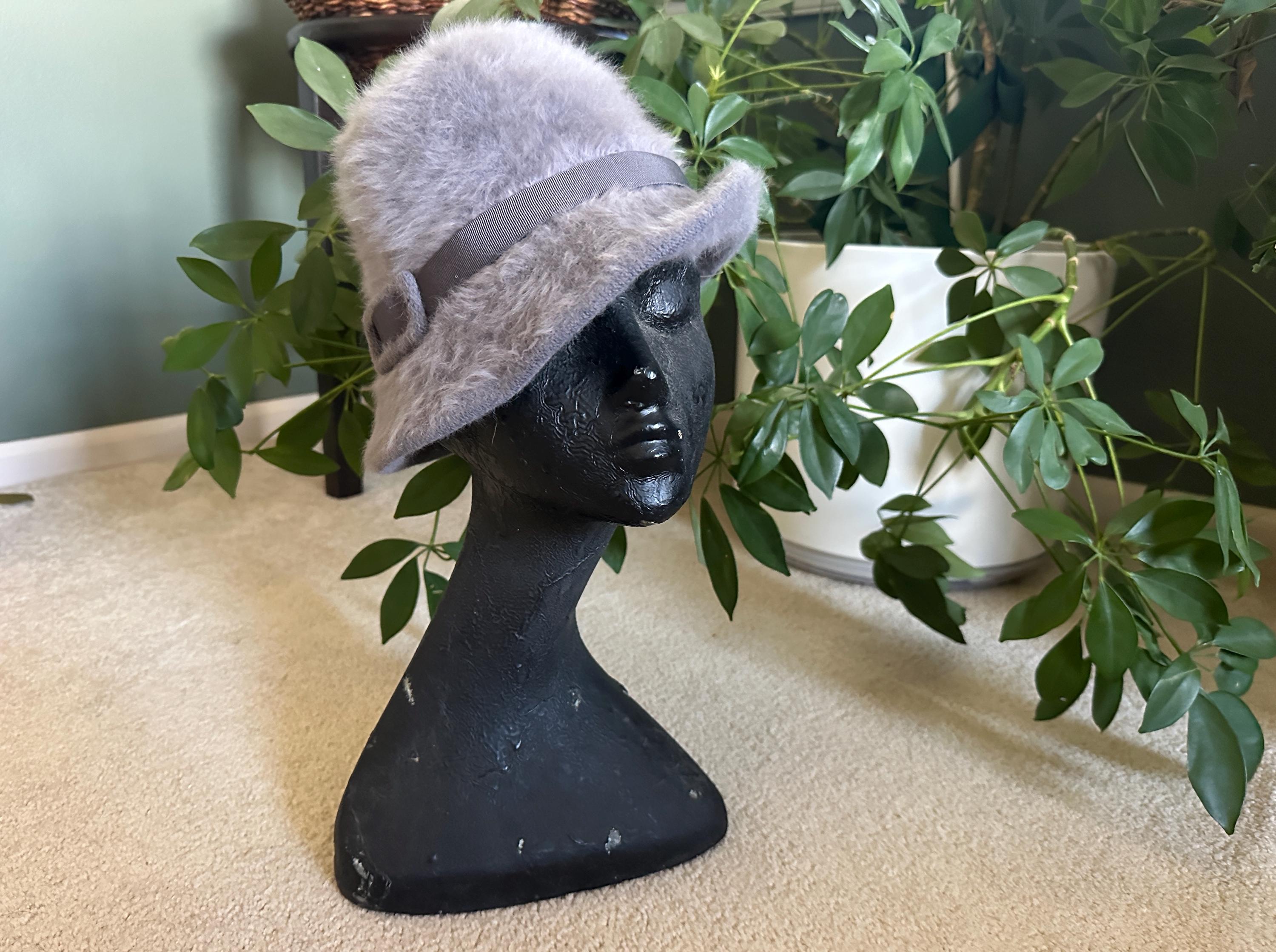 Vintage 1960s Kangol Rachel Rabbit Hair Fugora Hat Fluffy W Gold Buckle England Furgora Kangol Hat - Etsy main image 2