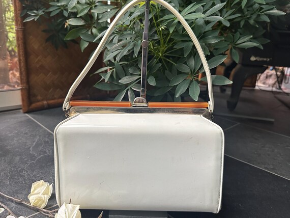 1960s Patent Navy Handbag