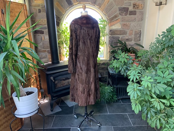 Vintage 1960s Brown "Pony Hair" Cowhide Fur Coat … - image 5