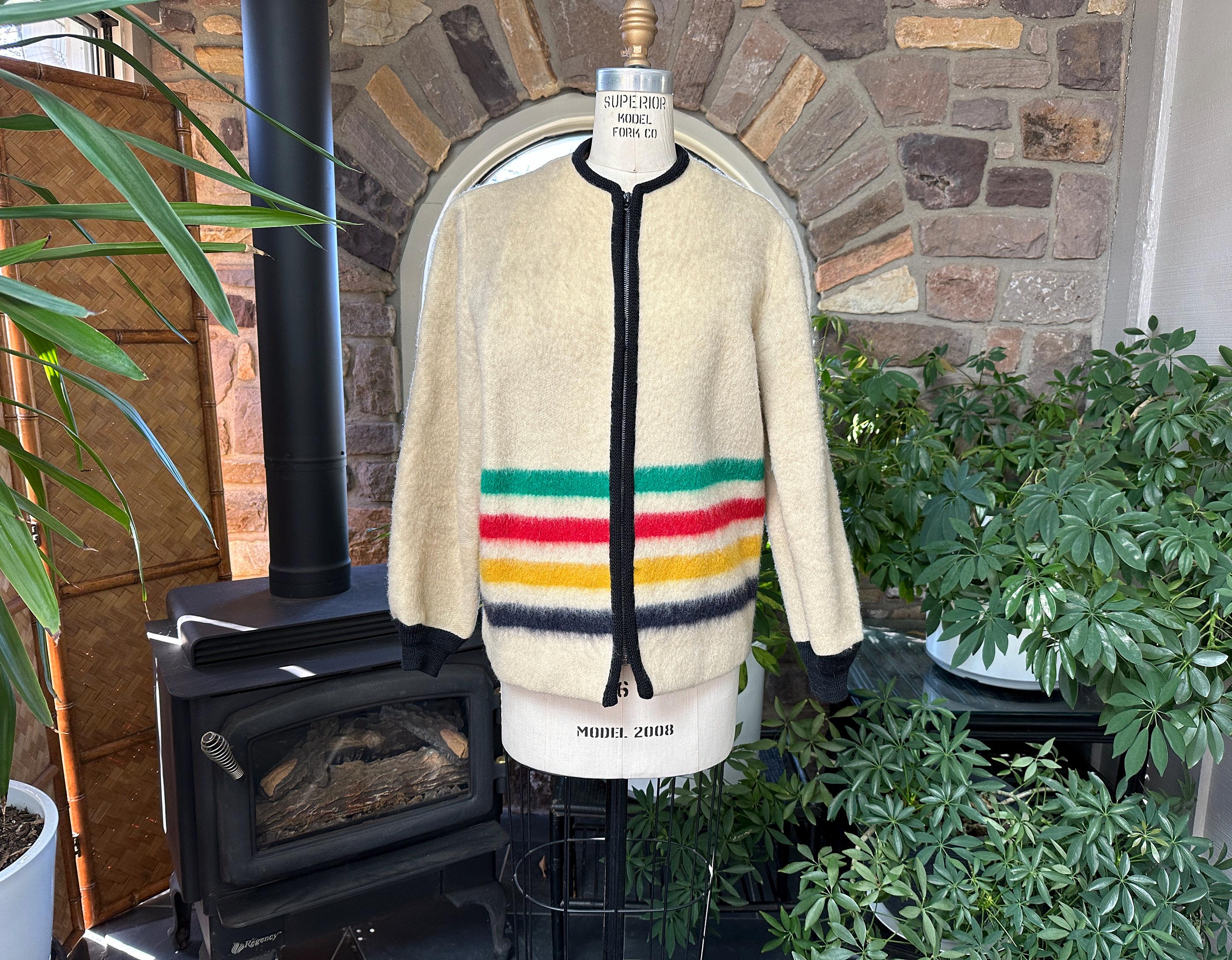 60-70s Canada製 Hudson's Bayウールコート 60s~'70s ヴィンテージ カナダ製 HUDSON'S BAY マルチボーダー