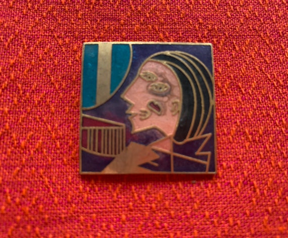 Vintage 1970s Enameled Pablo Picasso Style Abstra… - image 2