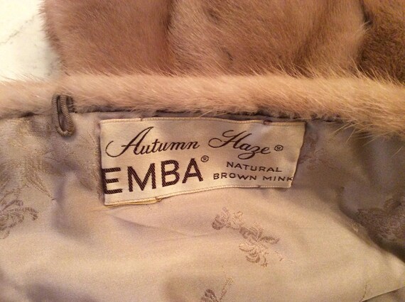 AUTUMN HAZE EMBAミンクショール　トミー Vintage 1950s Autumn Haze EMBA Natural Brown Mink Stole Vintage