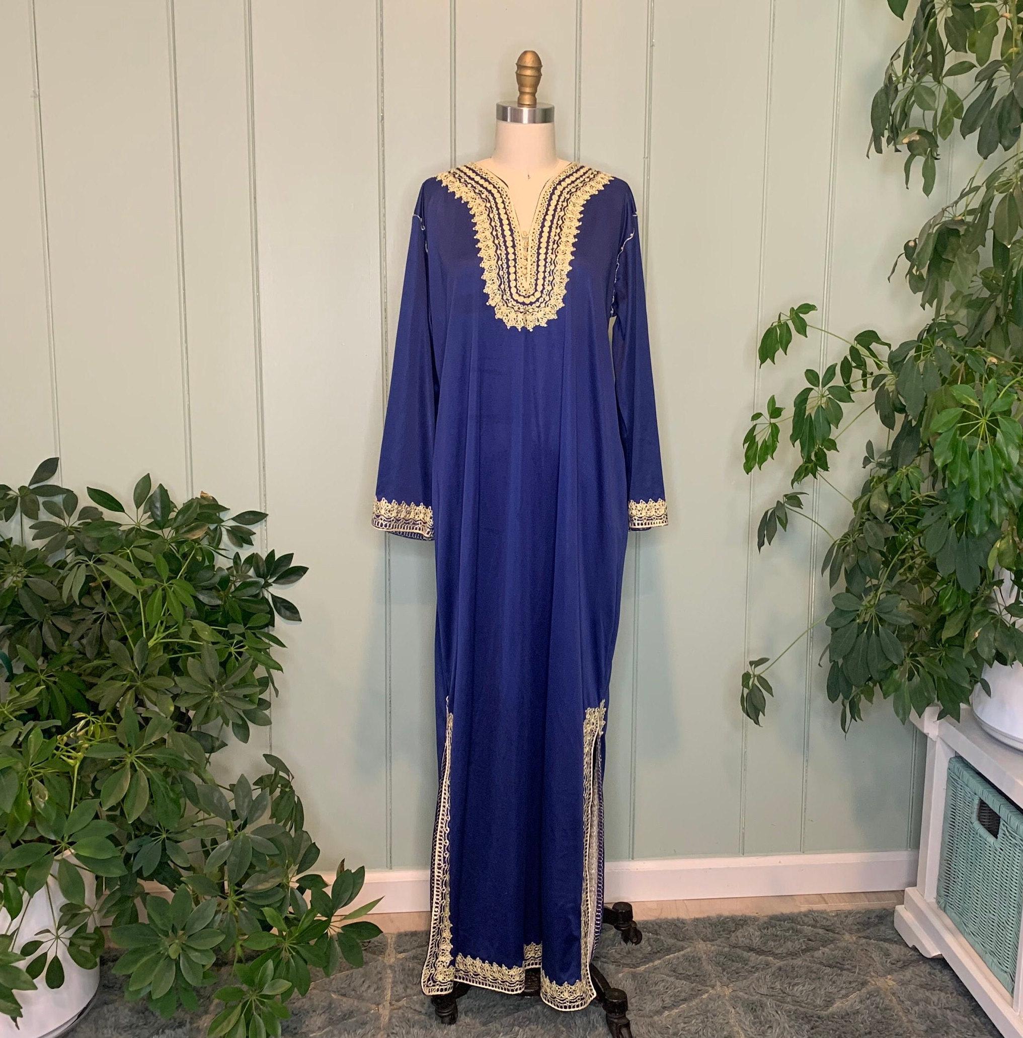 Navy Blue and Gold Maxi Dress - Etsy Navy Blue and Gold Maxi Dress - Etsy