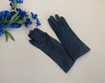 Nylon Lined Leather Gloves Vintage - Etsy
