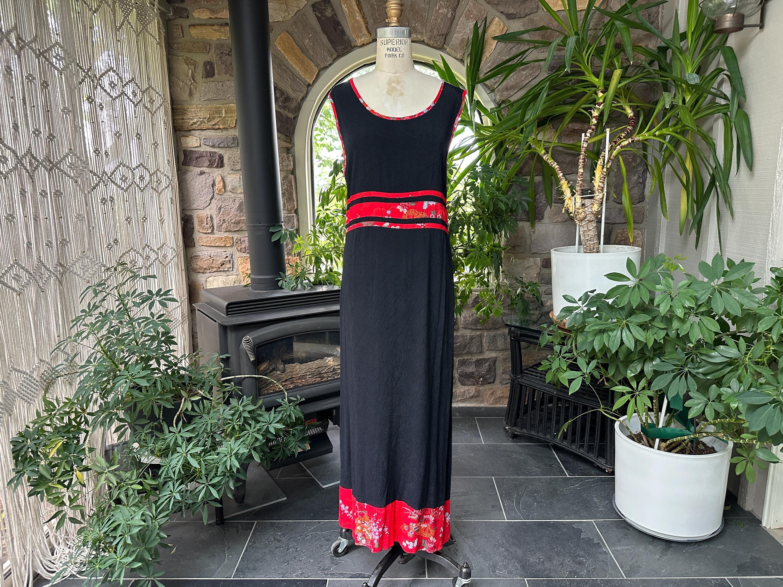 90's Red Dress - Etsy