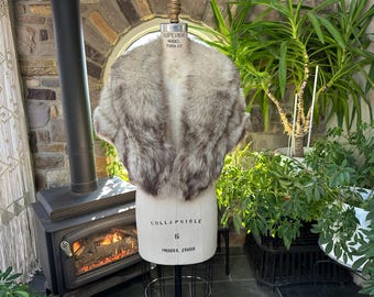 Estola de novia de invierno estilo zorro azul noruego vintage