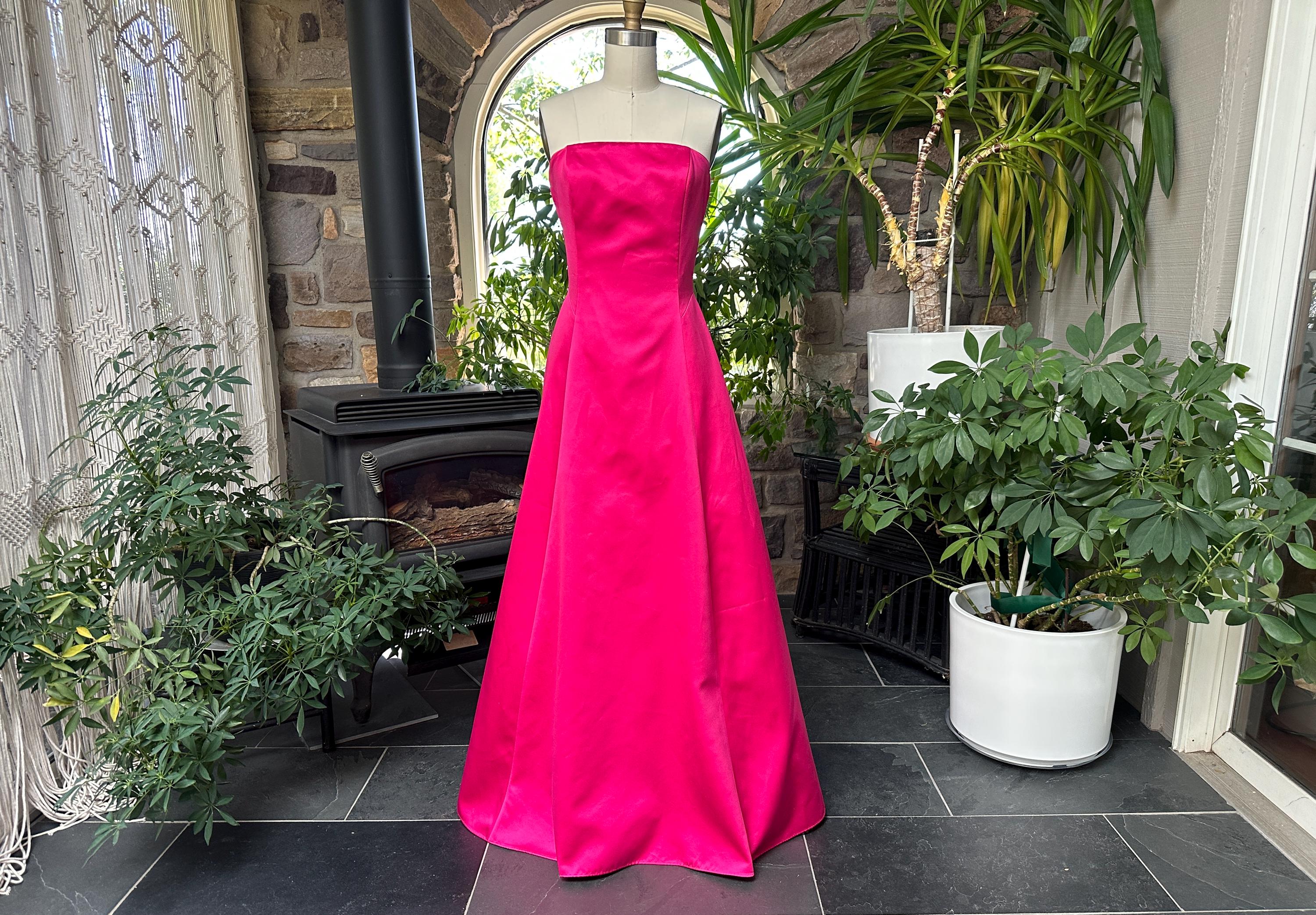 princess polly baby blue dress Pink Strapless Bridesmaid Dress