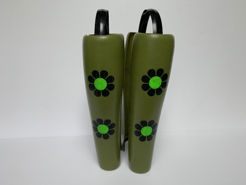 Vintage 1960s Boot Trees Avocado Green Plastic Metal Flower Power Vintage Boot Storage Shoe Care Plastic Boot Shaper MOD 1960s Boot Forms