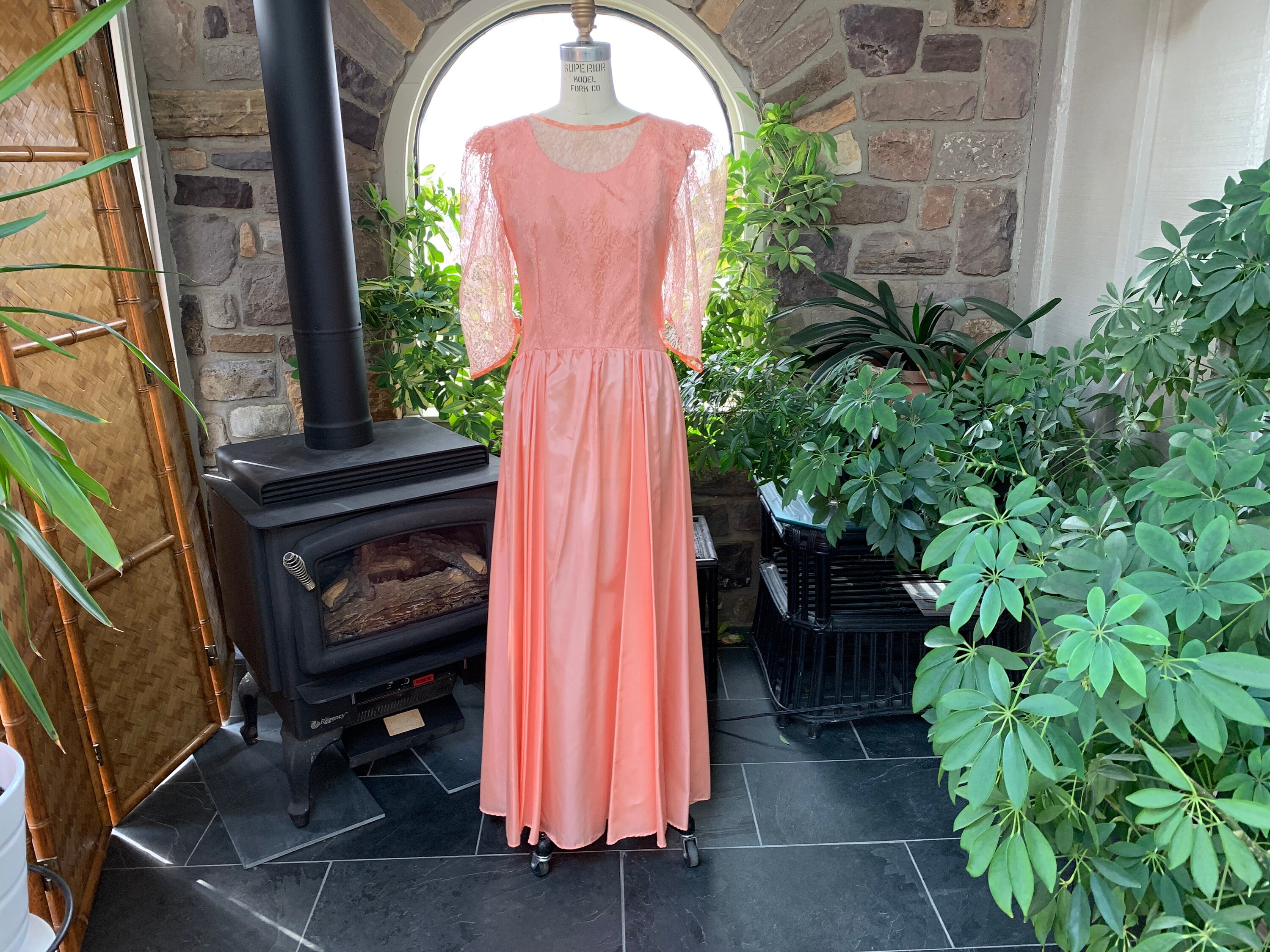 blue dress for baby girl Vintage 1980s Blue Chiffon Gown by Bill Levcoff. Vintage Bride or Brid main image 0
