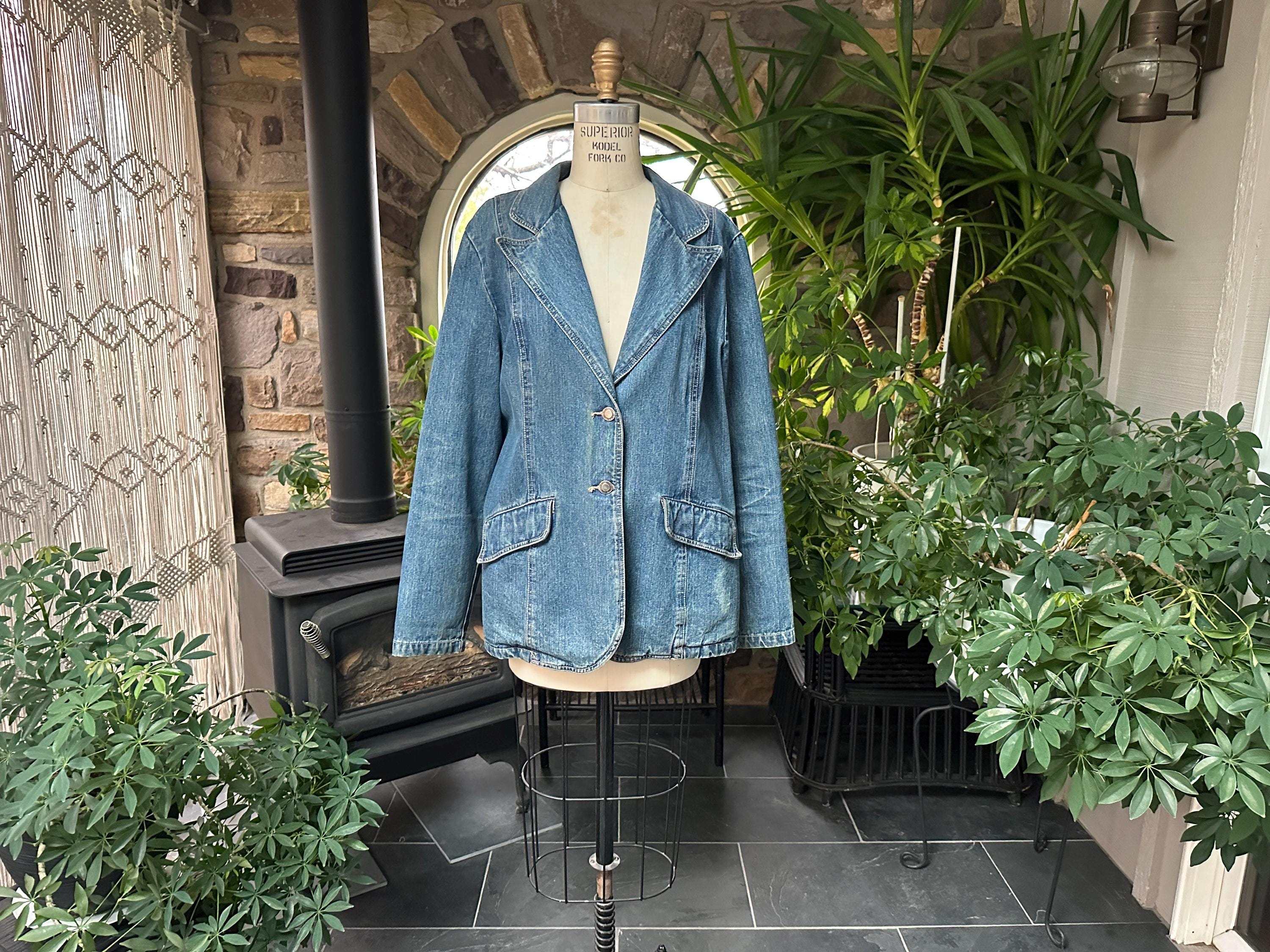Vintage Faded Glory Workwear Style Cotton Denim Jacket - Etsy Hong