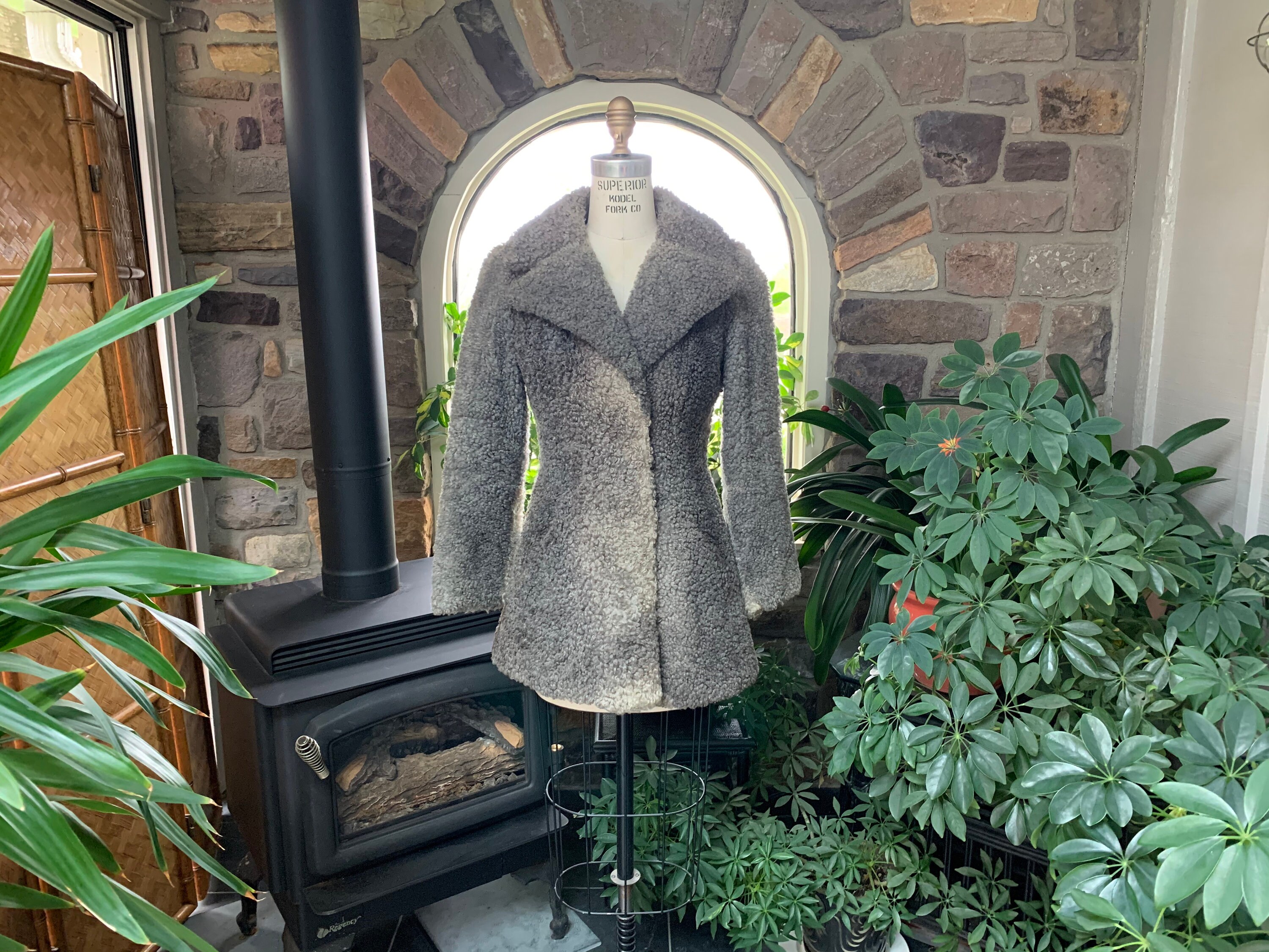 Grey Persian Lamb Coat Etsy