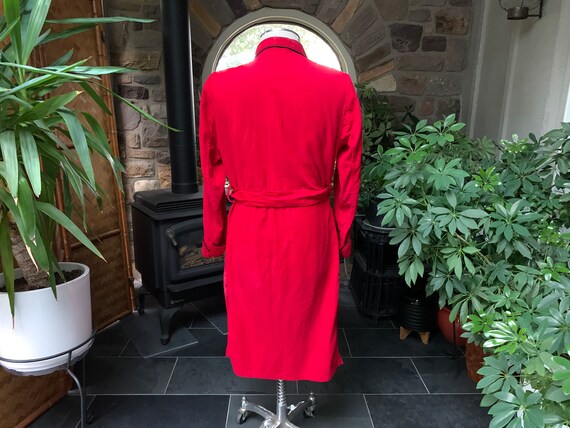 Vintage 1960s Men's Red Cotton Corduroy Wrap Robe… - image 6