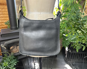 Vintage COACH Black Leather Handbag 9966 Legacy Shoulder Bag