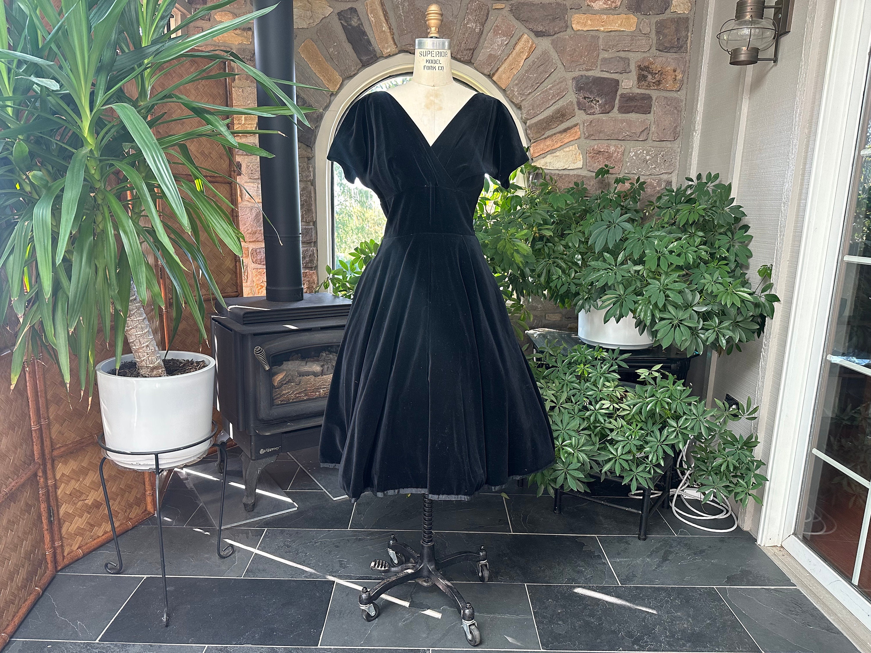 1950s black tie dress Retro Joan Tie Waist Dress | 1950s Vintage Pencil Dress | Old Hollywood Glamour | Classic Style