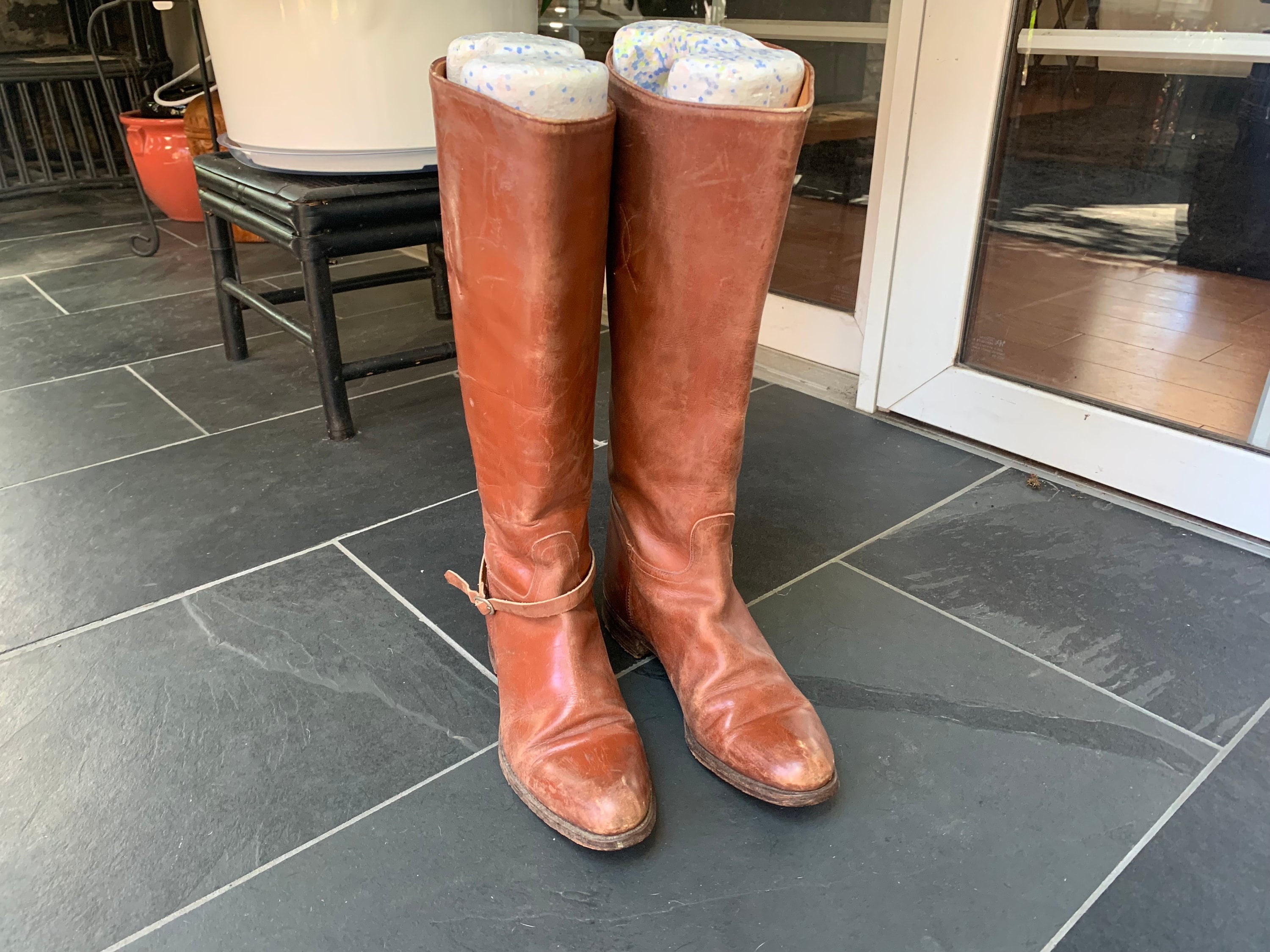 Stivali Al Polpaccio Con Doppia Linguetta - Marrone Scuro - Foto 6